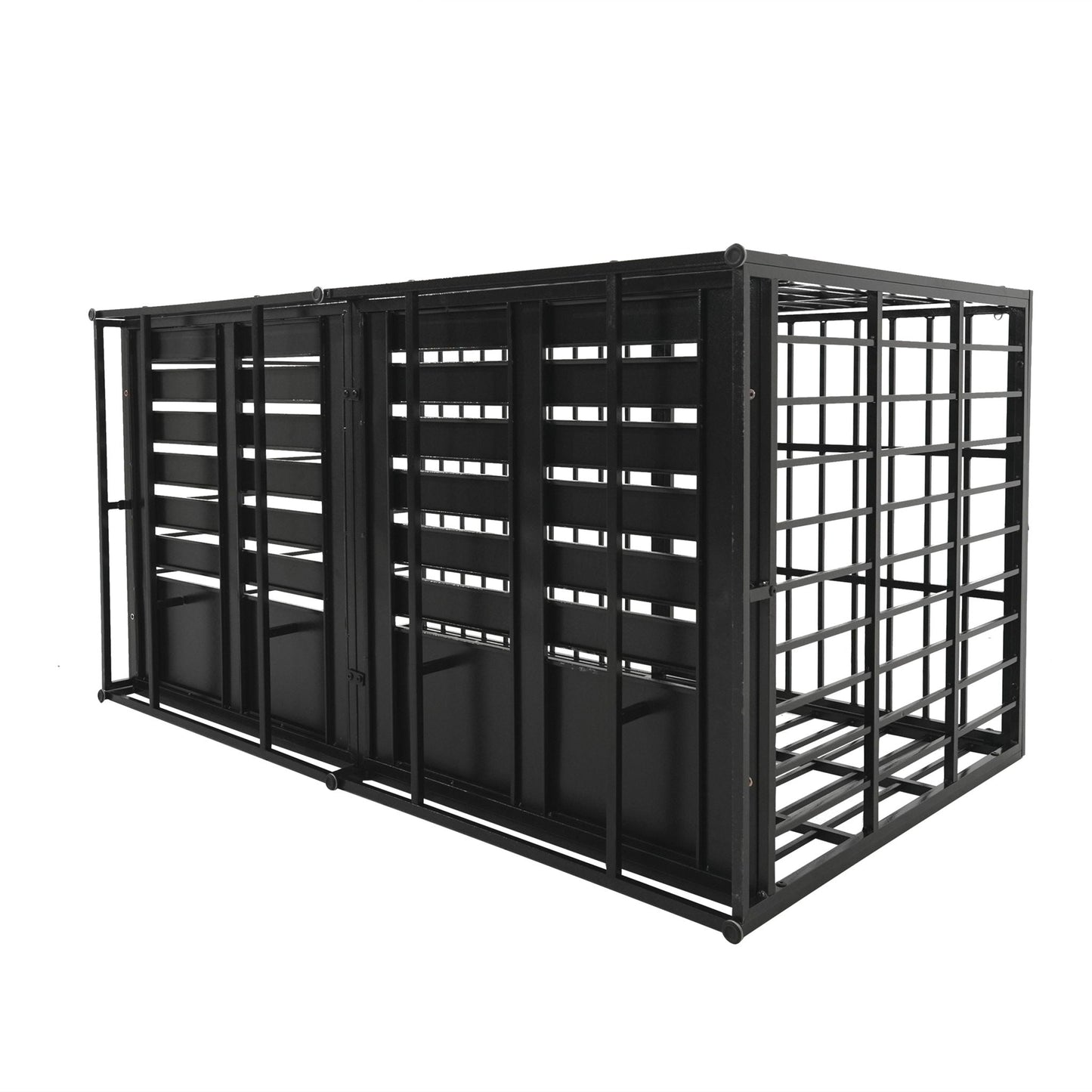Extra Large Heavy Duty Dog Crate Black metal cage with removable pans on Tampa Home & Garden Store