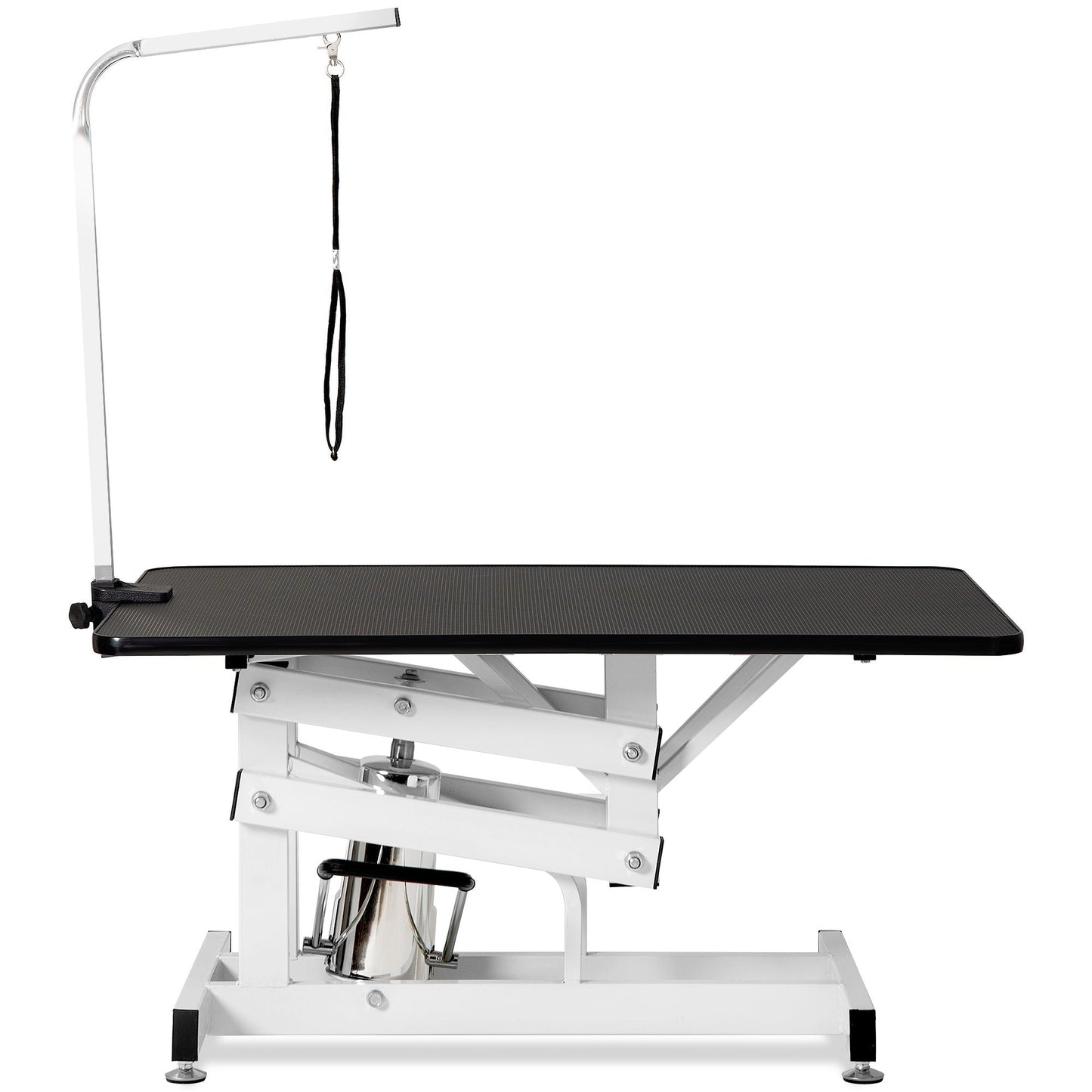 Hydraulic dog grooming table Z-Lift large black top on white frame HouseOfZazla on Tampa Home & Garden Store
