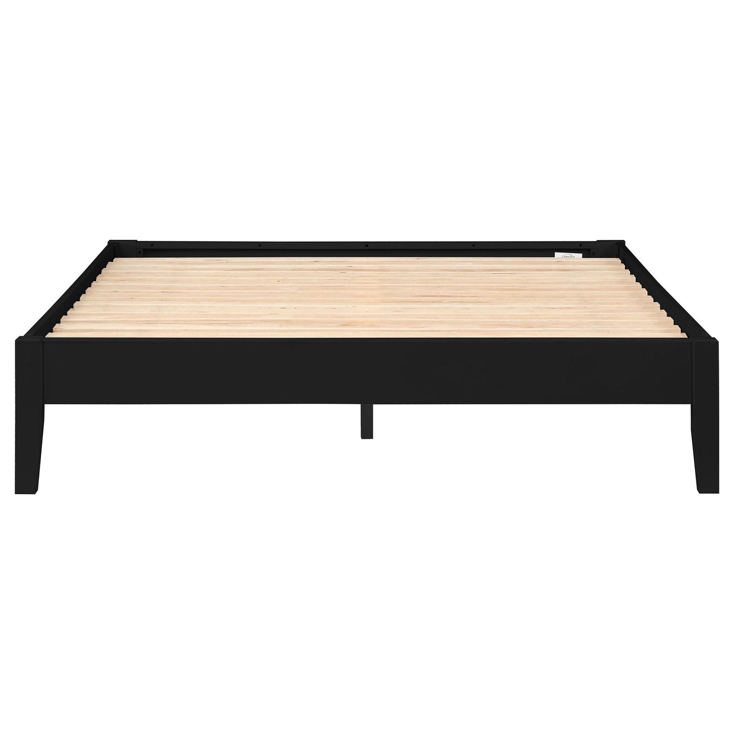 Ridgeview queen storage panel bed black low-profile frame with wooden slats HouseOfZazla on Tampa Home & Garden Store