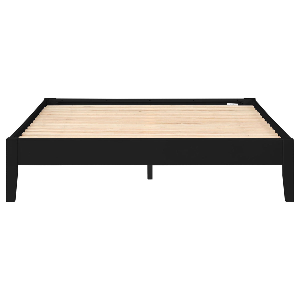 Ridgeview queen storage panel bed black low-profile frame with wooden slats HouseOfZazla on Tampa Home & Garden Store