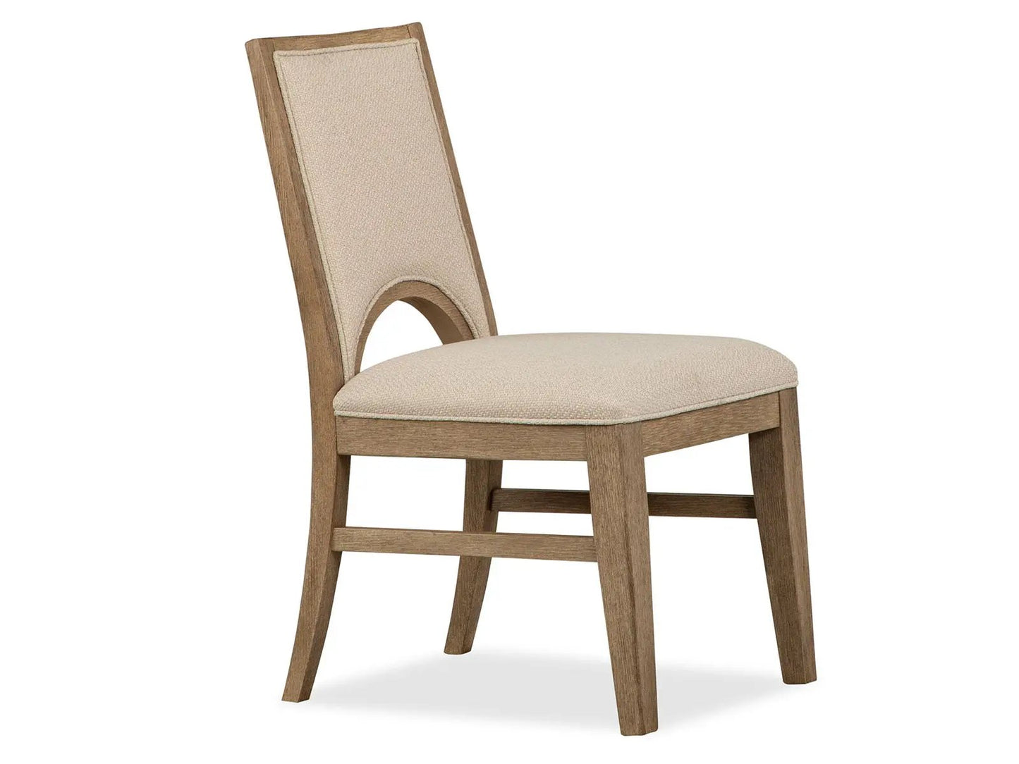 Tristan Upholstered Side Chair Set 2 Swiss Coffee