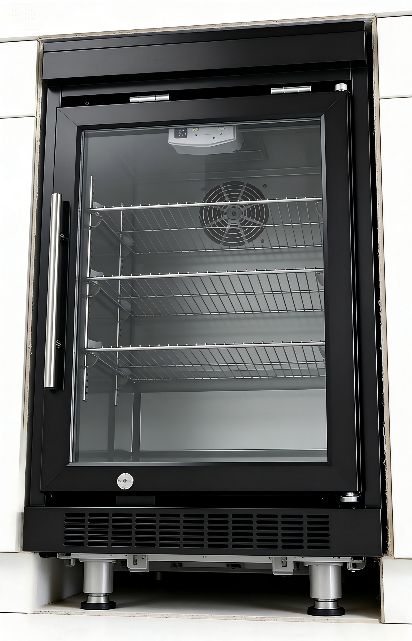 Black Single Door Fridge for Outdoor Kitchen