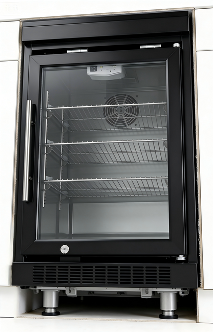 Black Single Door Fridge for Outdoor Kitchen