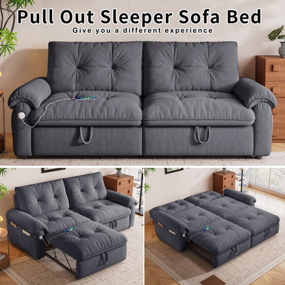 77 Inch Modern and Cozy Convertible Sofa Bed
