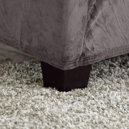 Velvet stretch slipcover Gale Collection by Great Bay Home in gray purple on Tampa Home & Garden Store