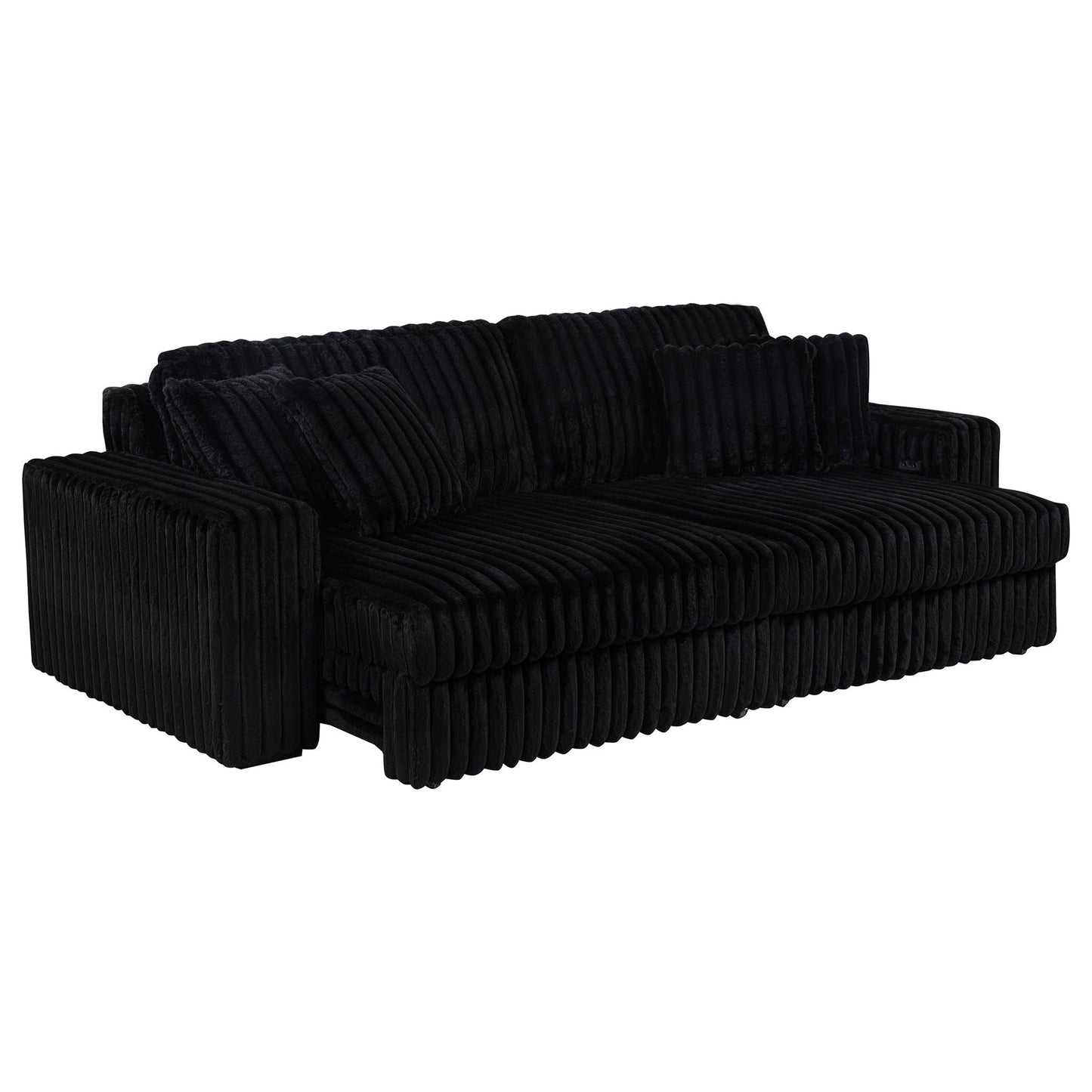 Clifford Black Dual Power Chaise And Recliner