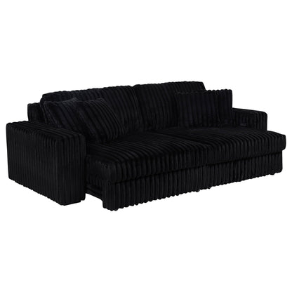 Clifford Black Dual Power Chaise And Recliner