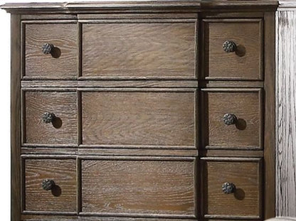 Oak Accent Chest with Five Drawers and Felt-Lined Top by HouseOfZazla on Tampa Home & Garden Store