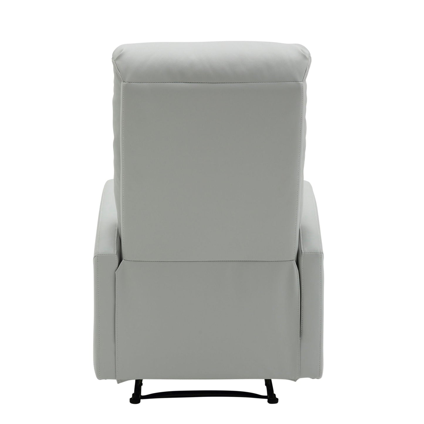 Dormi Contemporary Recliner Chair gray leather upholstery back view by HouseOfZazla on Tampa Home & Garden Store
