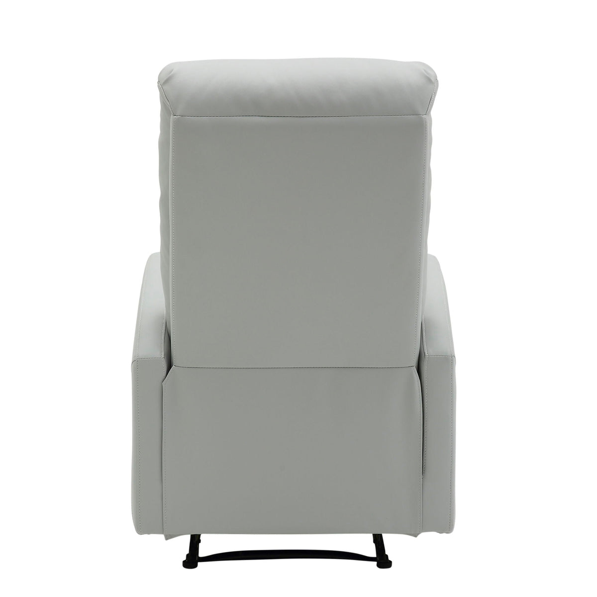 Dormi Contemporary Recliner Chair gray leather upholstery back view by HouseOfZazla on Tampa Home & Garden Store