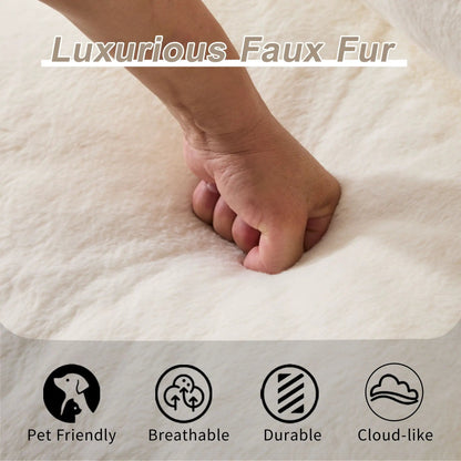 Giant Bean Bag Couch and Fluffy Loveseat