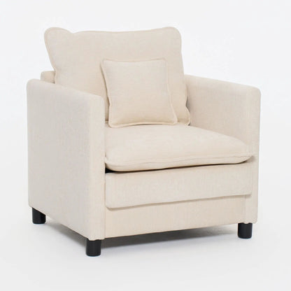 Modern Reading Armchair with Cozy Cushioned Back