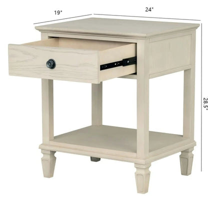 Victoria Bedside Table With Drawer and Shelf