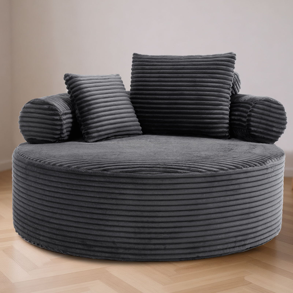 Round Sofa Bed and Pillows for the Living Room