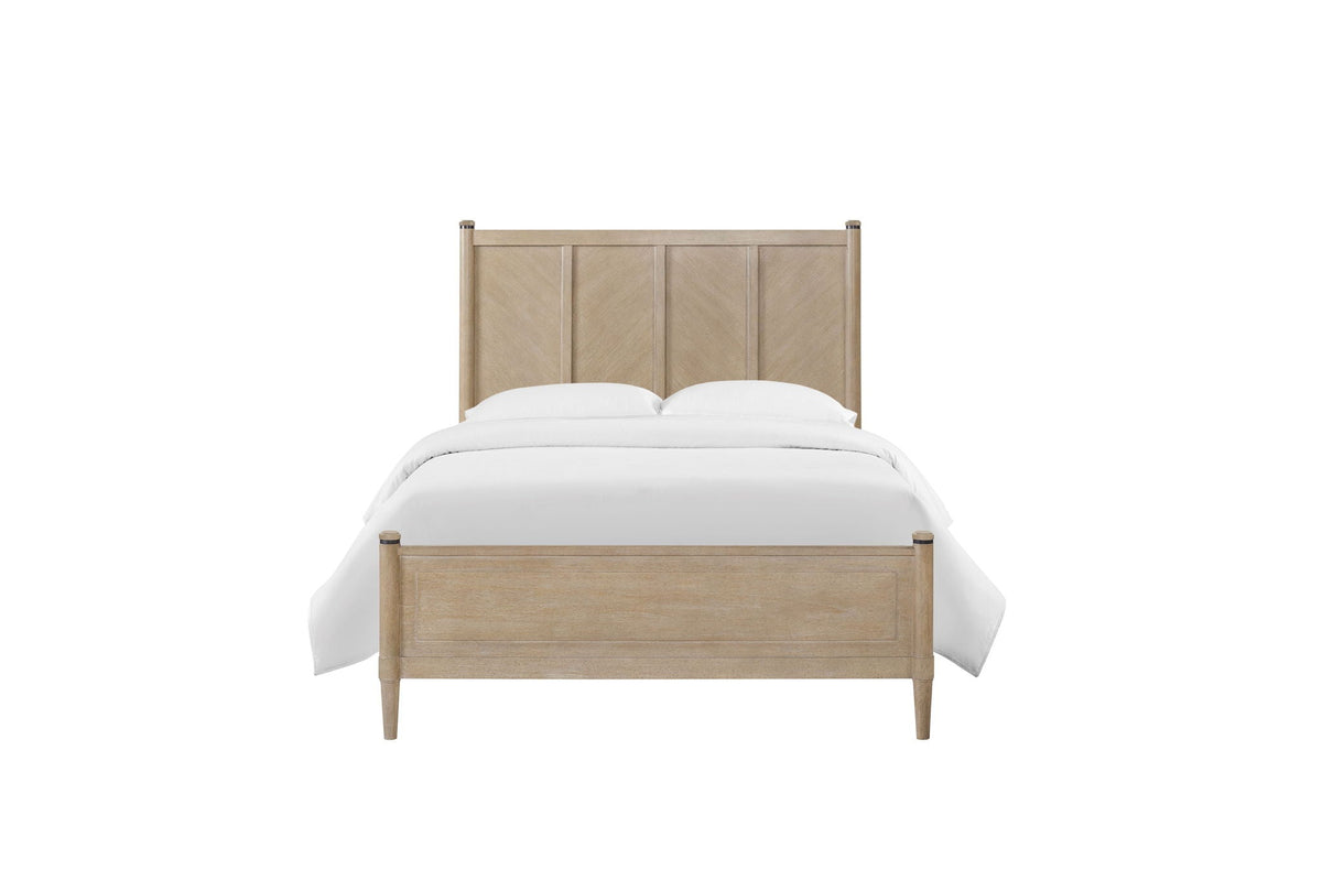 Transitional Lo Post Bed and a Warm Sand Finish