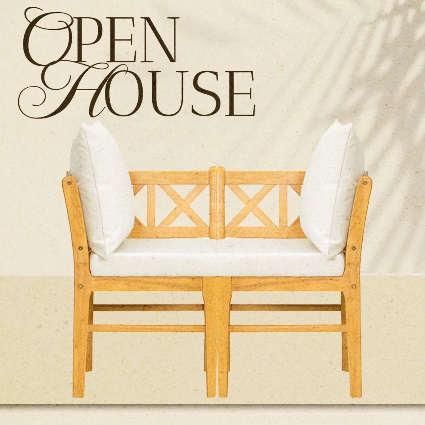 Farmhouse corner chairs set of 2 with handwoven rattan backs and solid wood legs Natural/White on Tampa Home & Garden Store