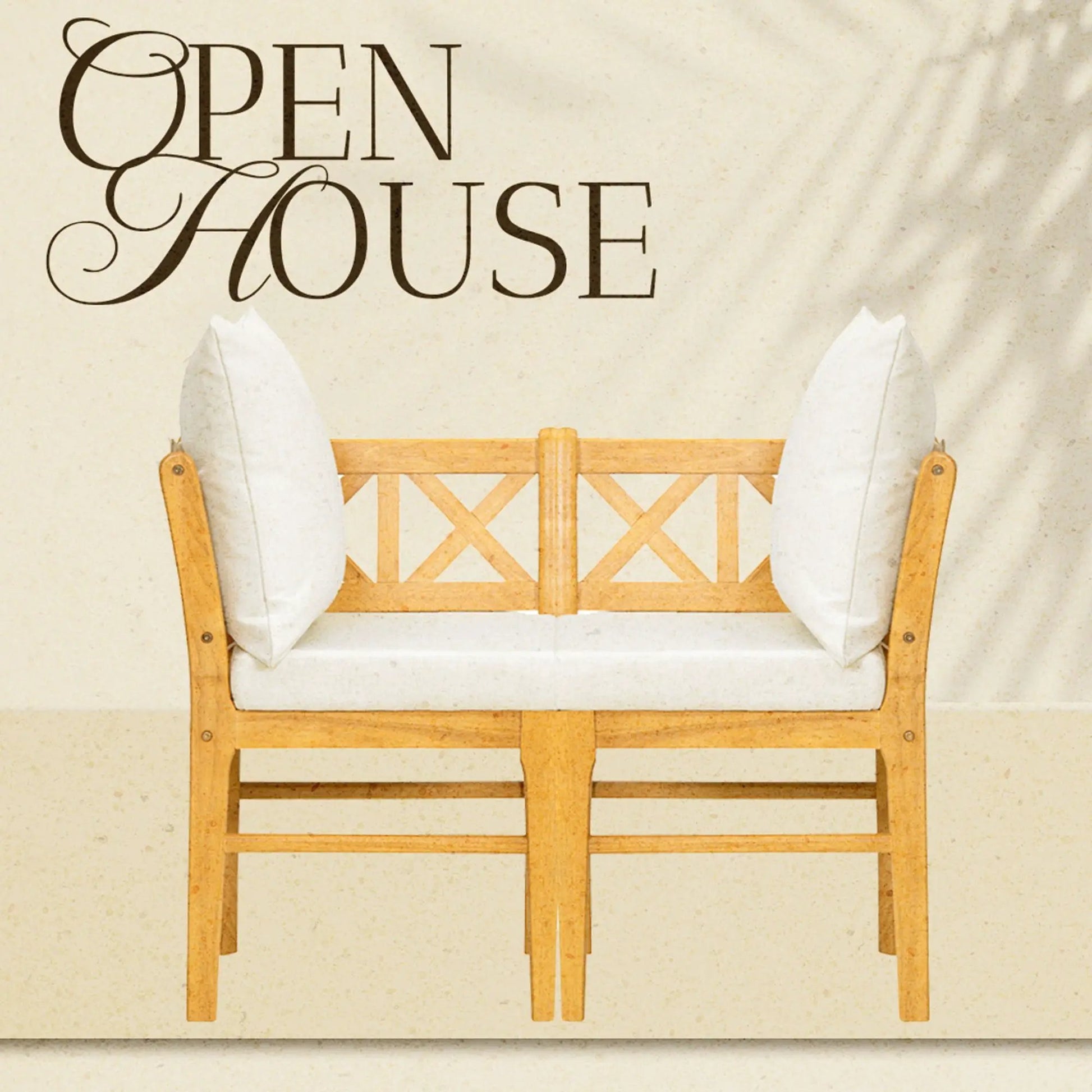 Farmhouse corner chairs set of 2 with handwoven rattan backs and solid wood legs Natural/White on Tampa Home & Garden Store