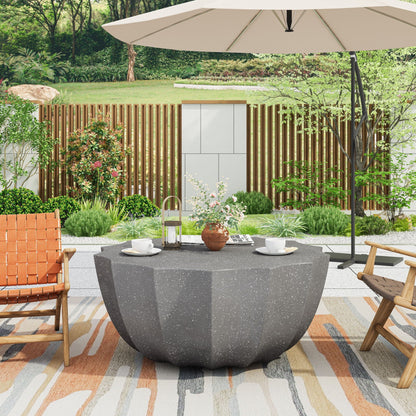 Modern Round Coffee Table for Patio or Deck