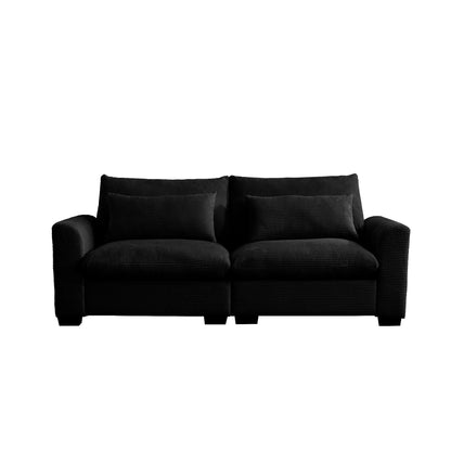 Modern and Soft Two Seater Corduroy Fabric Sofa