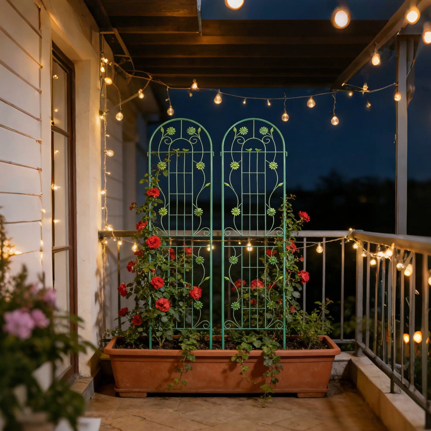 Metal Garden Trellis for Climbing Plants Outdoor