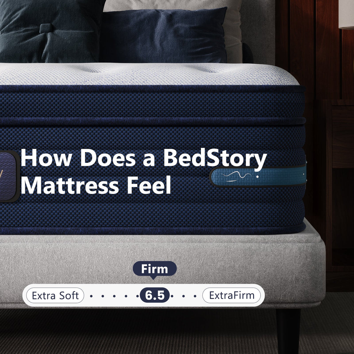 BedStory Spine Align 12in full firm cooling hybrid mattress navy knit by HouseOfZazla on Tampa Home & Garden Store