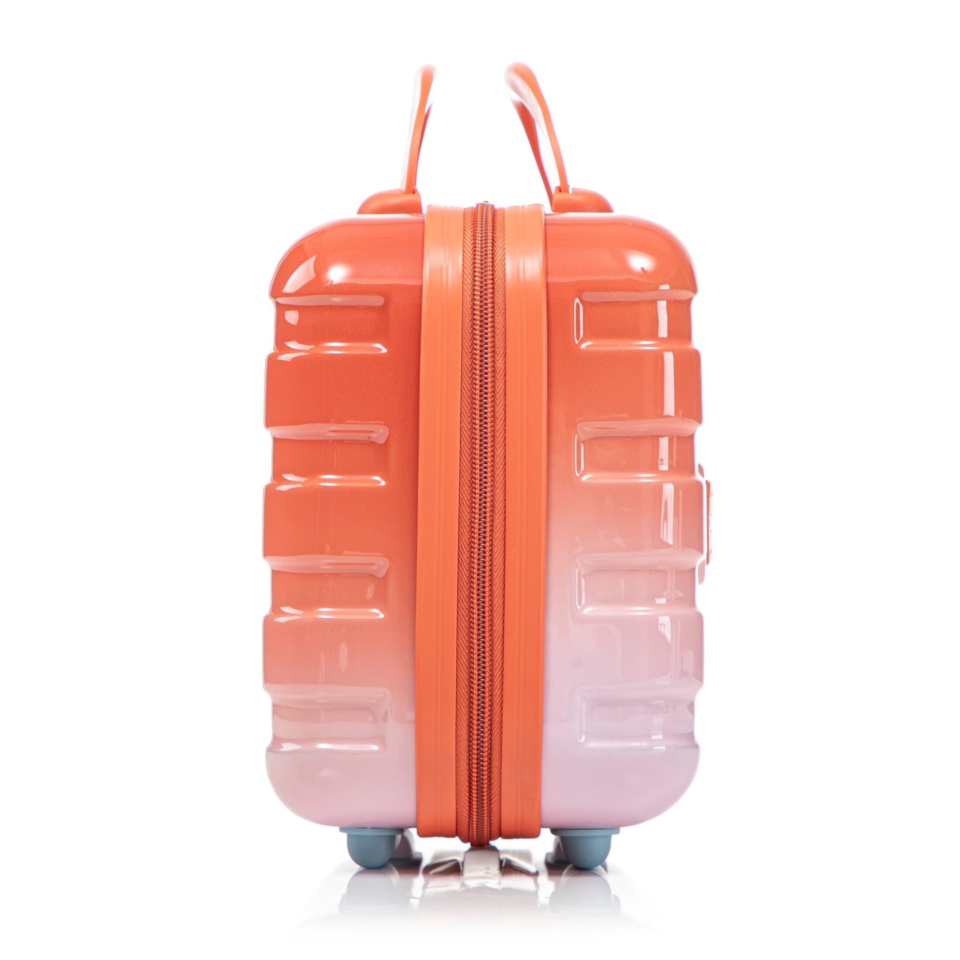 2pc gradient orange luggage set with spinner wheels and zipper closure on Tampa Home & Garden Store