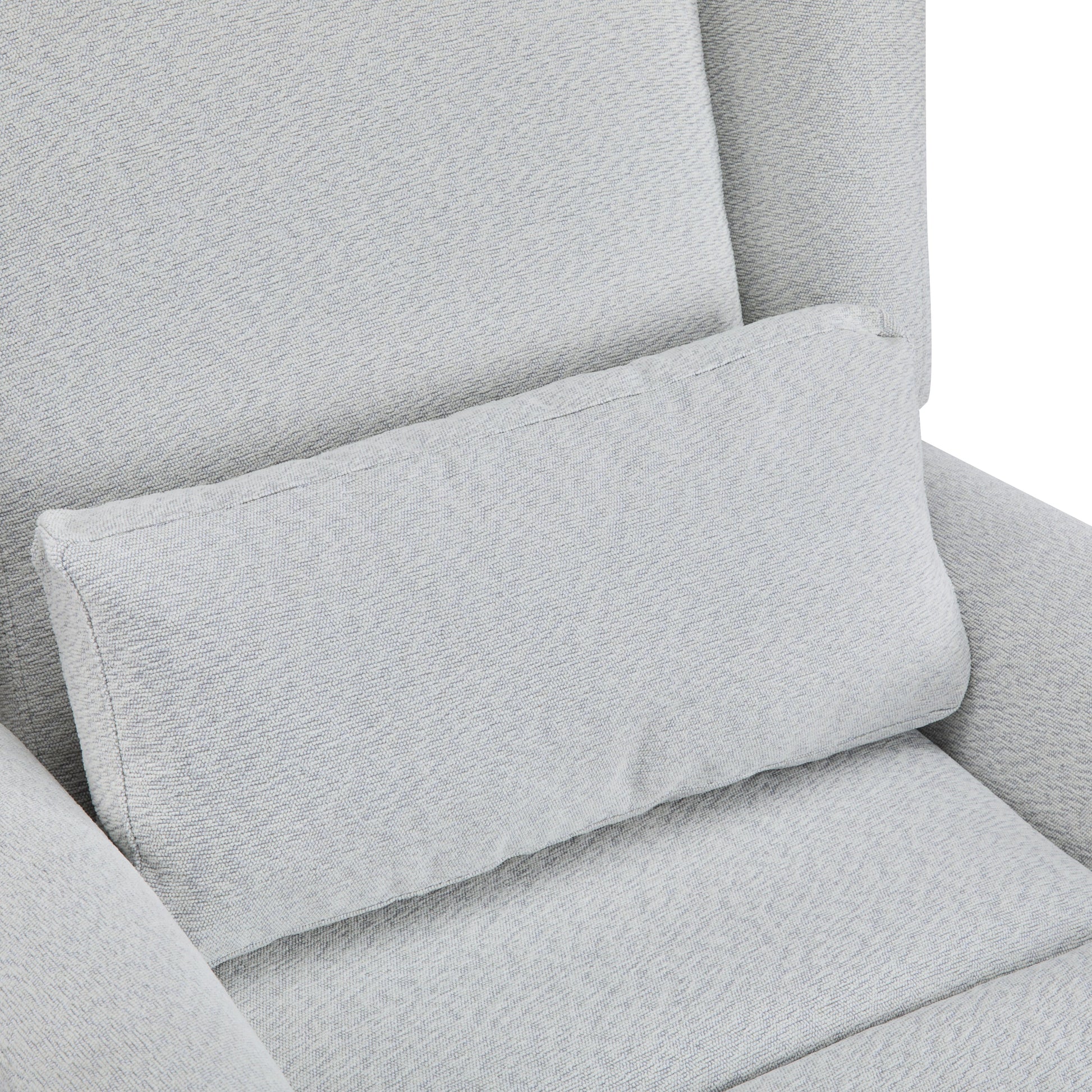 Power Recliner Chair gray textured upholstery close-up cushions HouseOfZazla on Tampa Home & Garden Store
