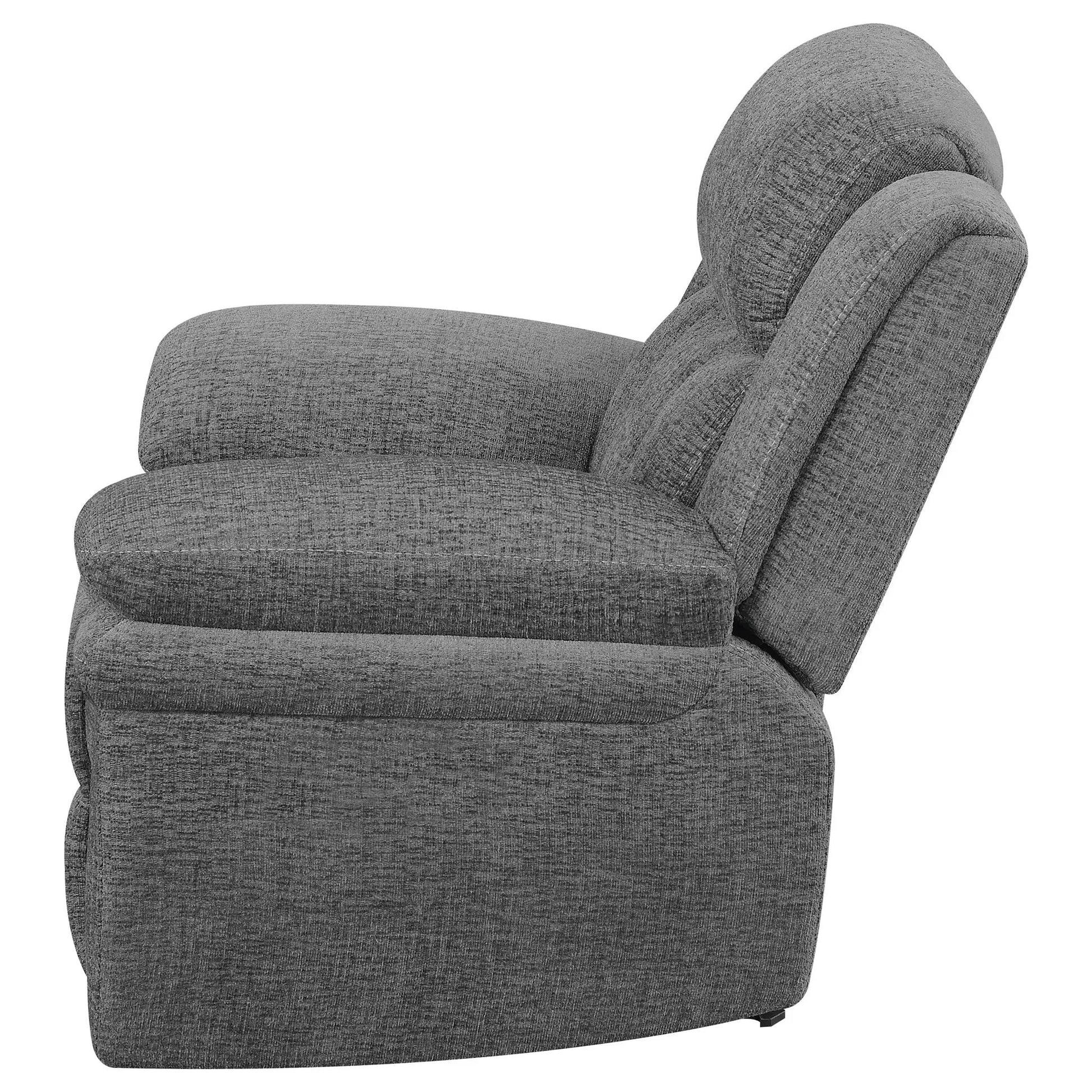 Pannen Glider Recliner gray textured fabric by Unique Piece Furniture on Tampa Home & Garden Store