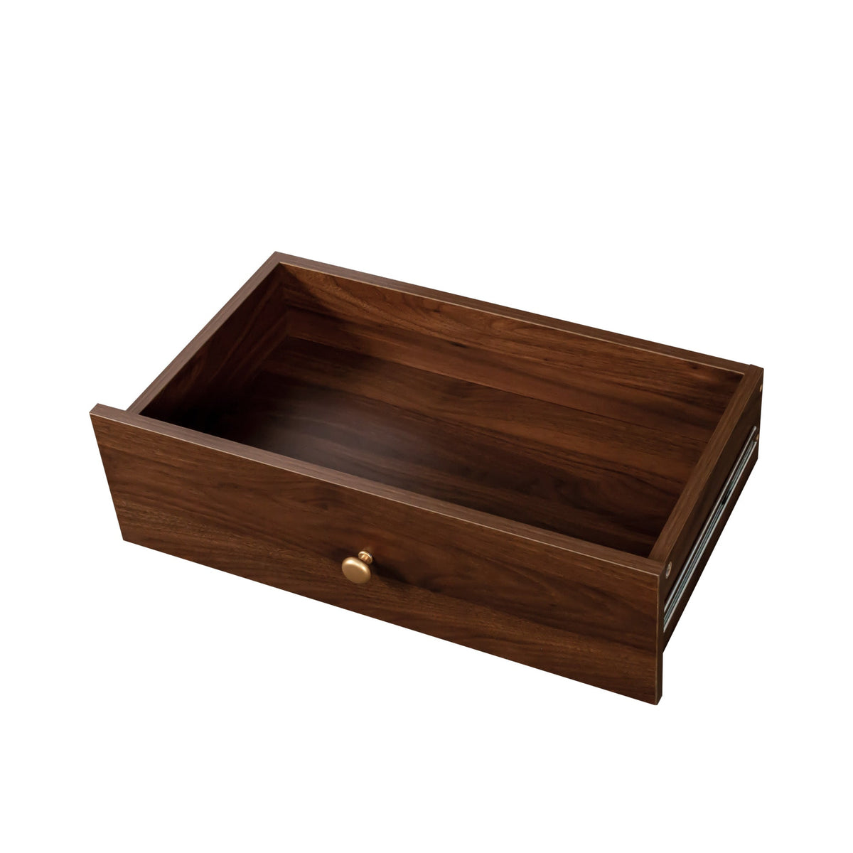 Kitchen Pantry Hutch Storage Cabinet in dark wood with brass knob drawer on Tampa Home & Garden Store