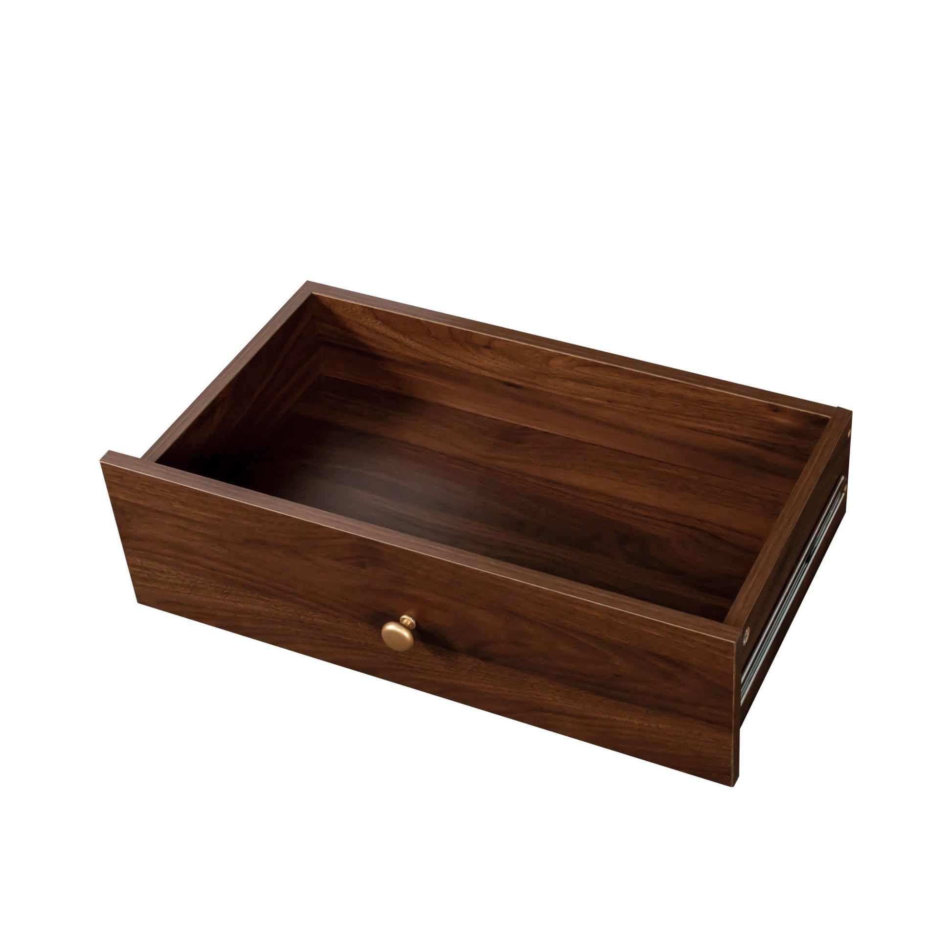 Kitchen Pantry Hutch Storage Cabinet in dark wood with brass knob drawer on Tampa Home & Garden Store
