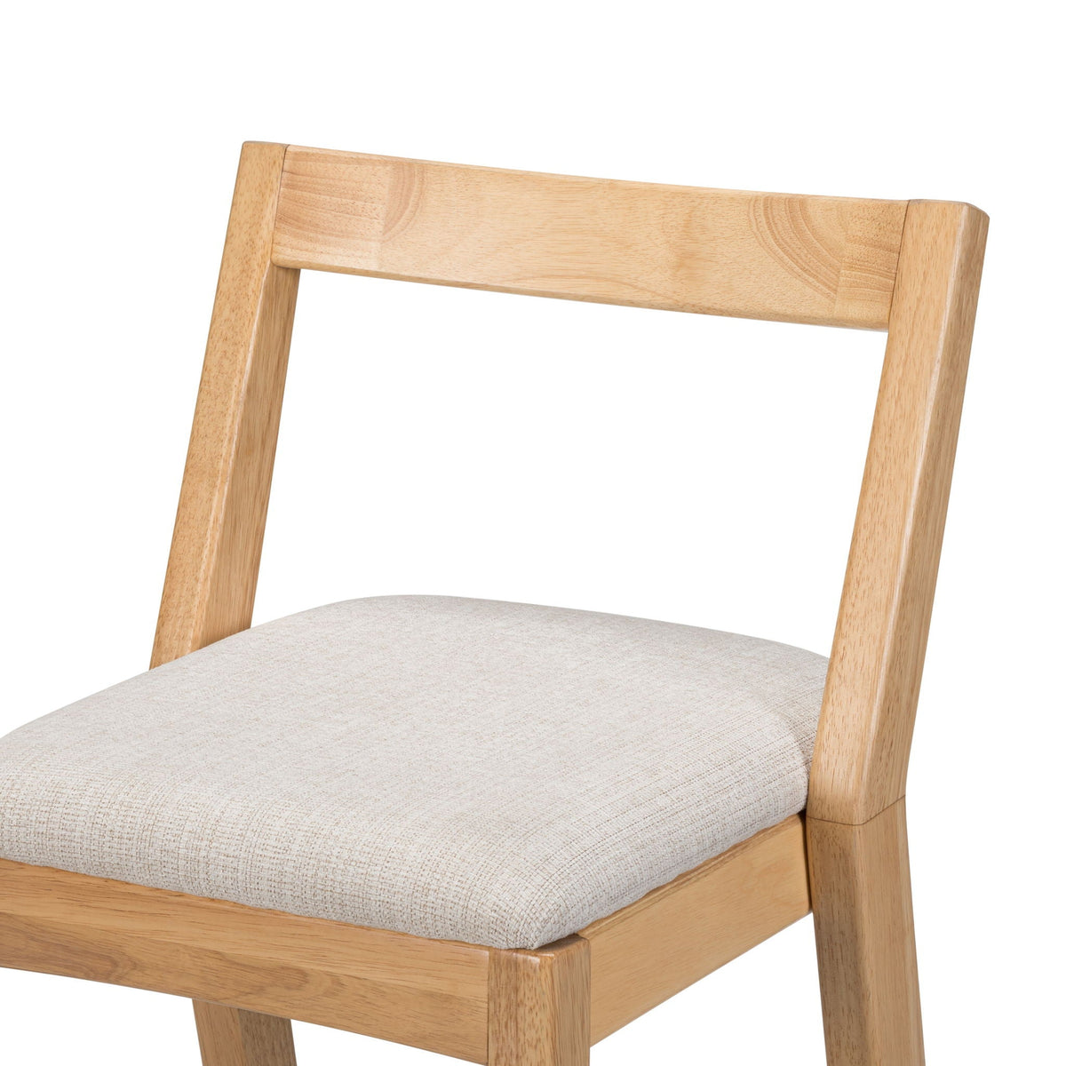 Jasper indoor barstool from HouseOfZazla with rubberwood frame and beige seat on Tampa Home & Garden Store