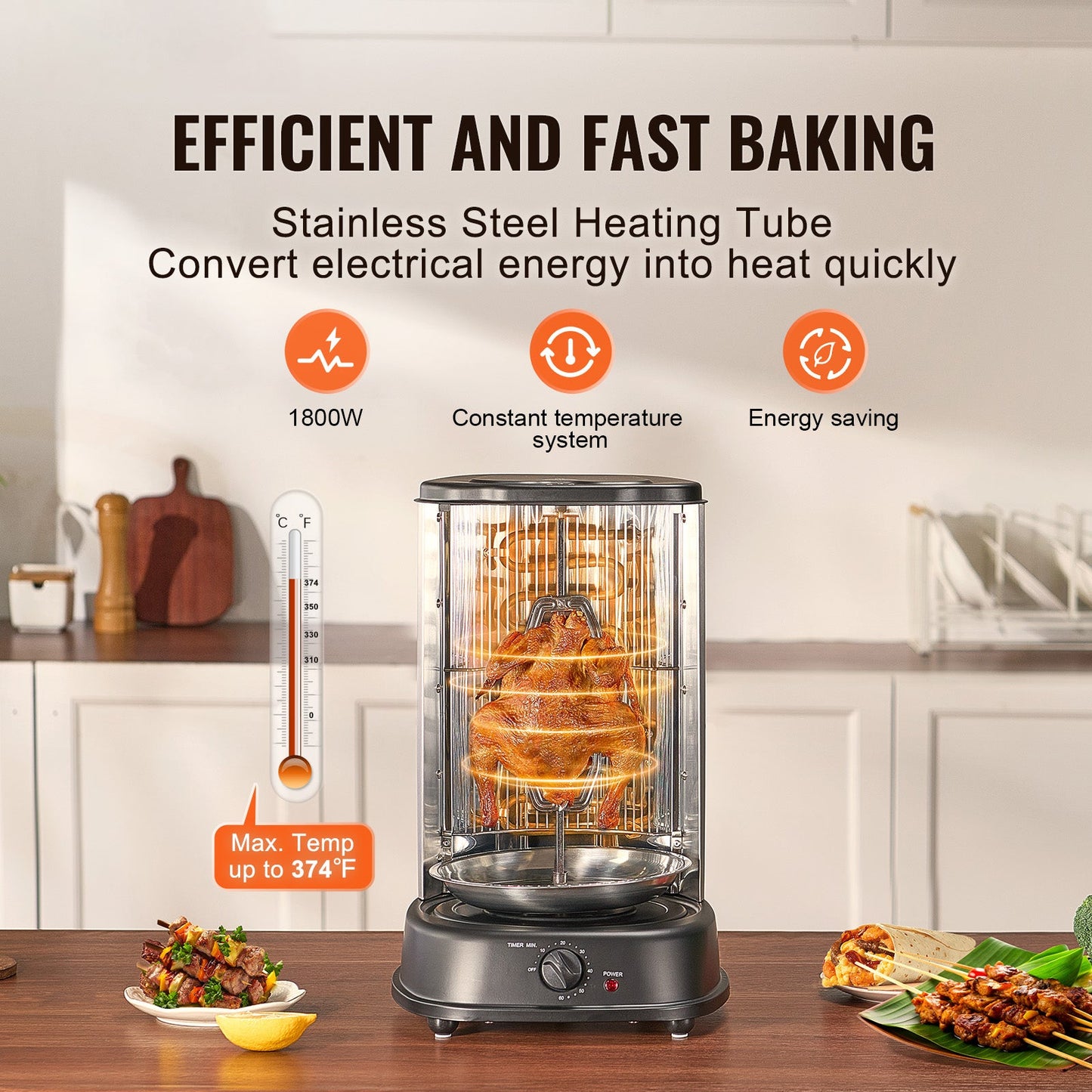 Stainless Steel Vertical Shawarma Grill Machine