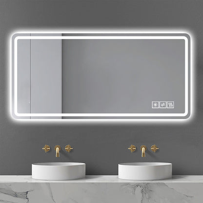 LED bathroom vanity mirror with anti-fog in Pearl Silver by HouseOfZazla on Tampa Home & Garden Store