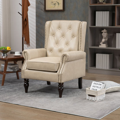 Comfortable and Modern Armchair With Wood Legs