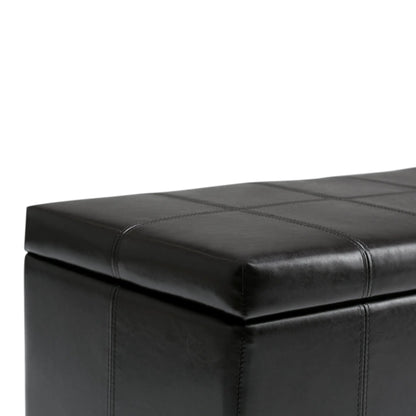 Dover Upholstered Storage Ottoman Bench with Lid