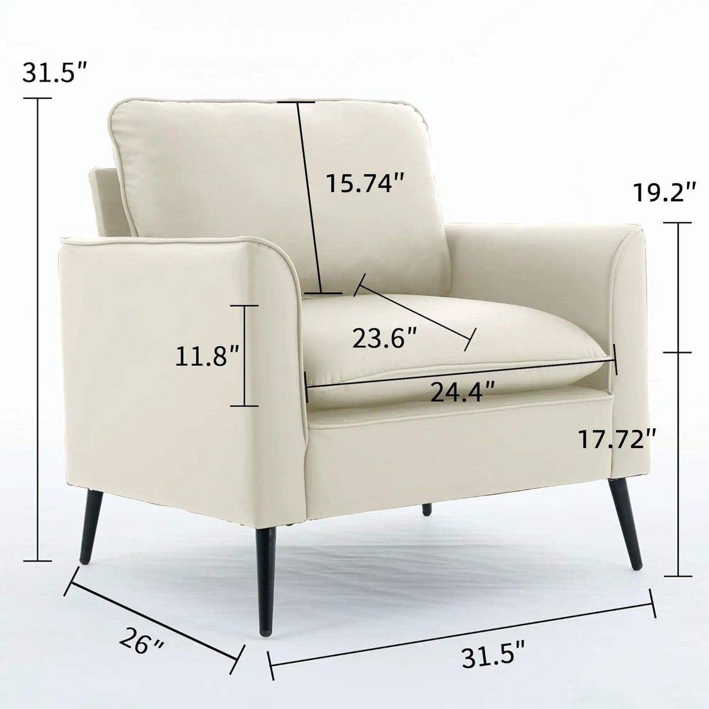 Nordic Retro Light Upholstered Sofa Chair
