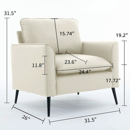 Nordic Retro Light Upholstered Sofa Chair