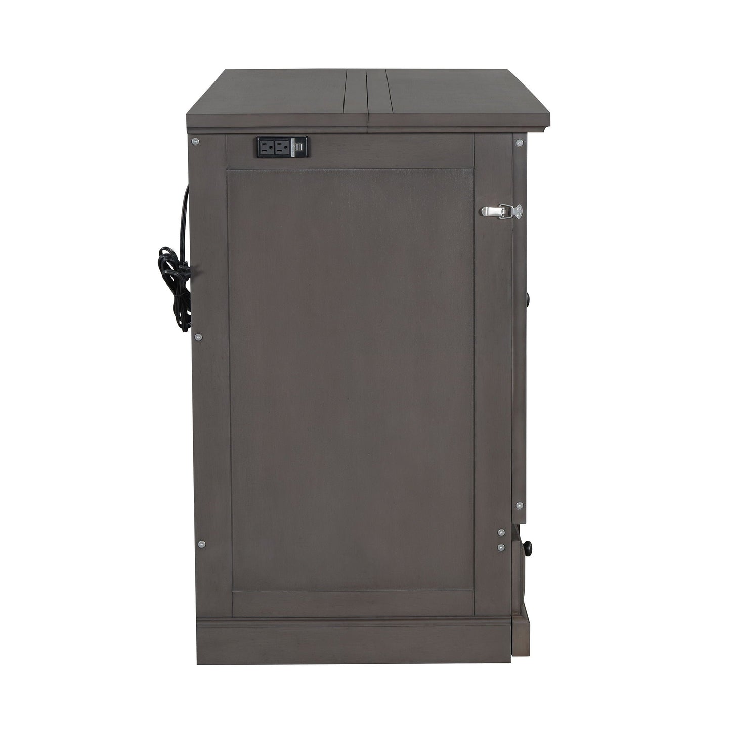 Murphy bed cabinet in taupe with charging station and large storage drawer HouseOfZazla on Tampa Home & Garden Store