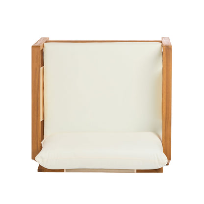 Acacia Wood and Textilene Outdoor Club Chair