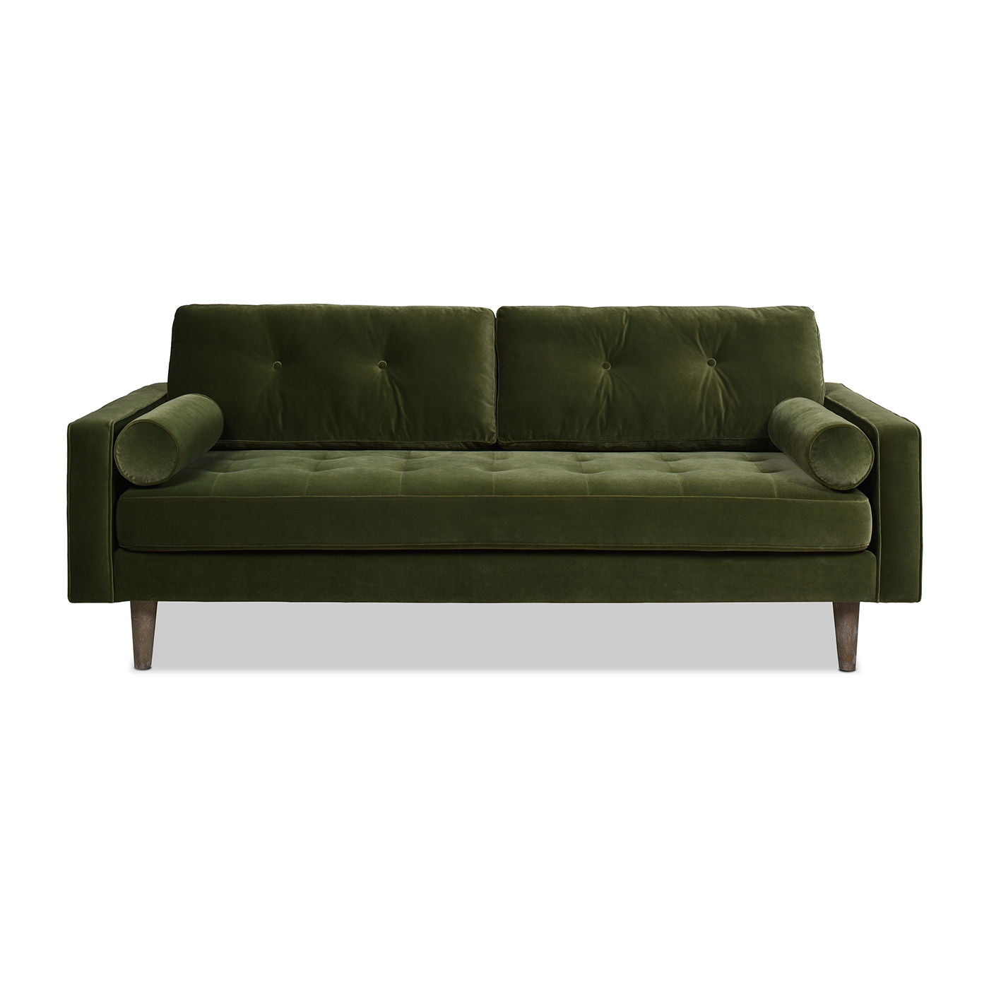 Mid Century Modern Olive Sofa for Stylish Living