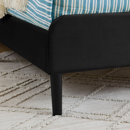 Upholstered Platform Sofa Bed with Drawers