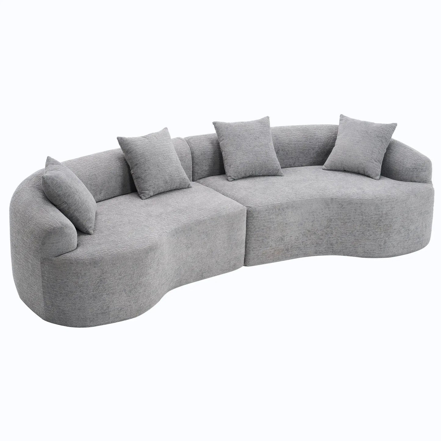 4 Seater Fabric Sofa With Sleeper For Living Room