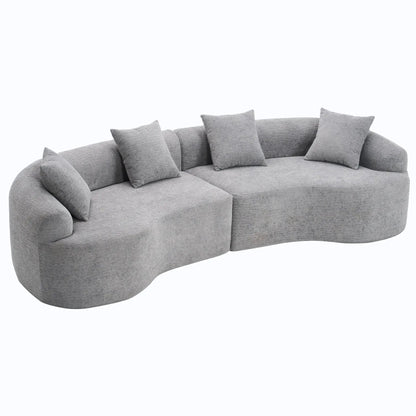 4 Seater Fabric Sofa With Sleeper For Living Room