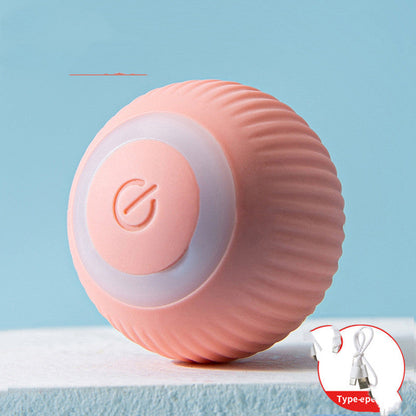 USB Rechargeable Gravity Electric Rolling Ball Cat Toy Sell My Stuff, pink rubber surface on Tampa Home & Garden Store
