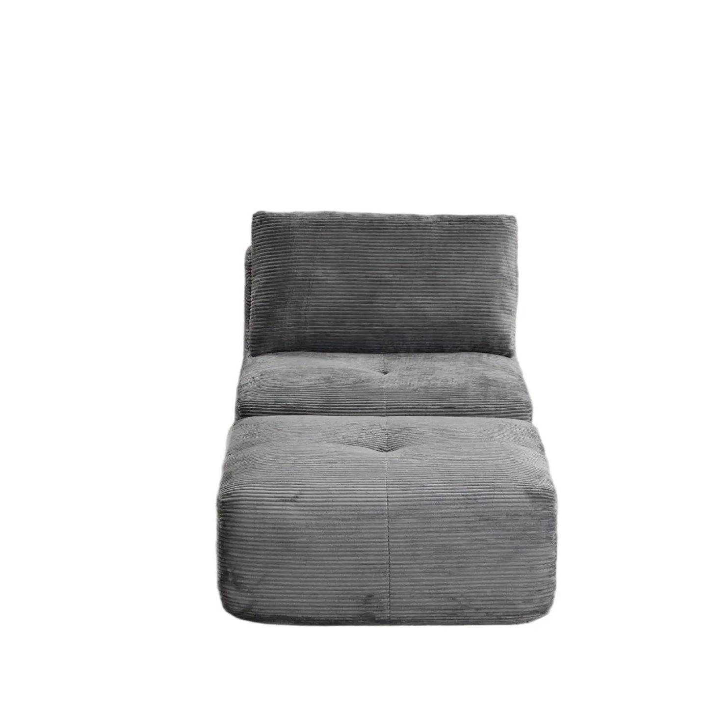 Single Chaise Longue With Movable Ottoman
