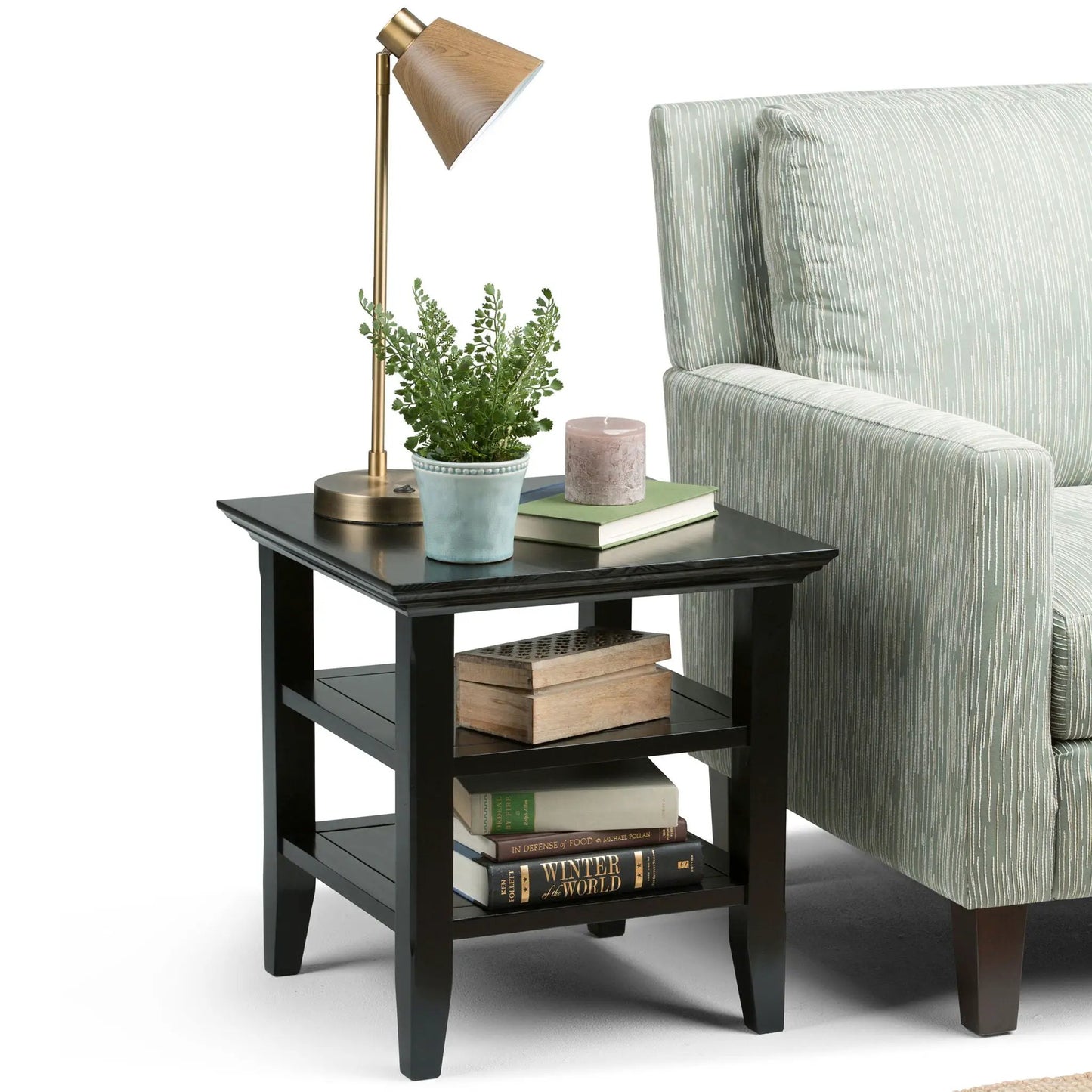 Acadian Handcrafted End Table Solid Wood