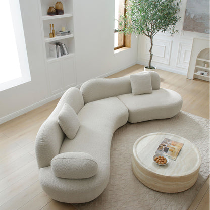 Modern Curved Modular Sofa Set for a Living Room