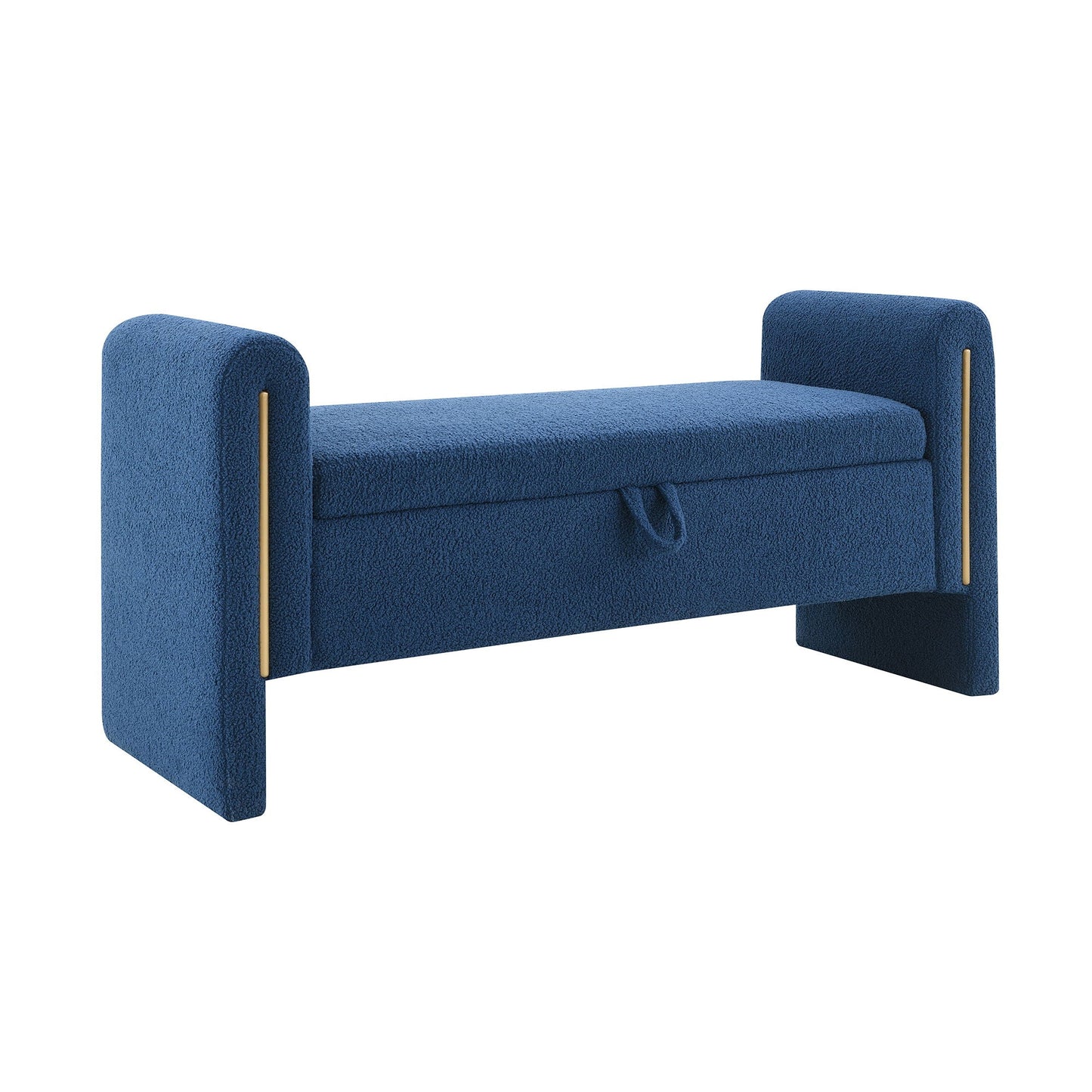 Modern Plush Teddy Bench With Storage And Seat