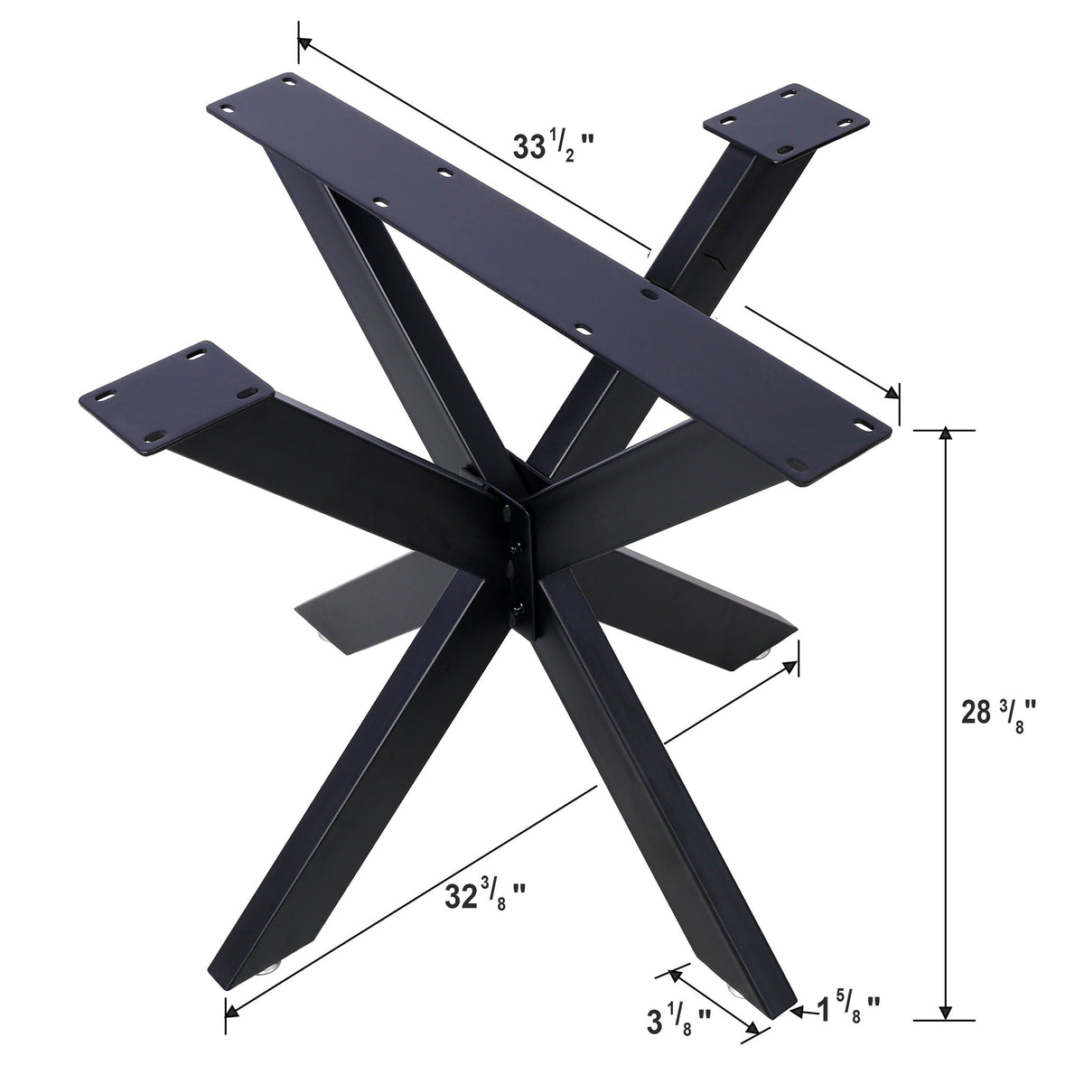 Spider-shaped steel table base black finish heavy-duty construction HouseOfZazla on Tampa Home & Garden Store