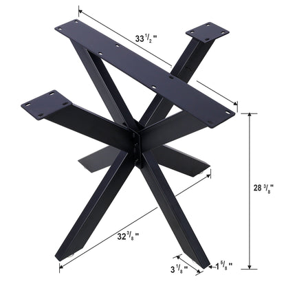 Spider-shaped steel table base black finish heavy-duty construction HouseOfZazla on Tampa Home & Garden Store